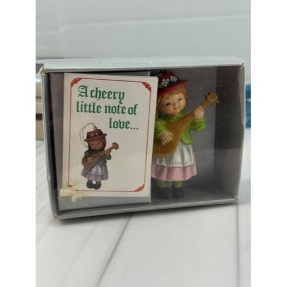 1983 Girl Playing Mandolin Music Instrument Christmas Ornament - Picture 6 of 13